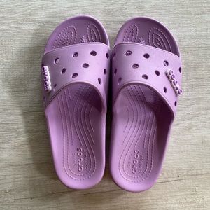 Purple Crocs Slides